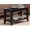 Alaterre Furniture Shaker Cottage Bench with Shelf, Charcoal Gray ASCA03BL - alternate 4